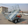 hot dip galvanized steel box trailer with cage for whole